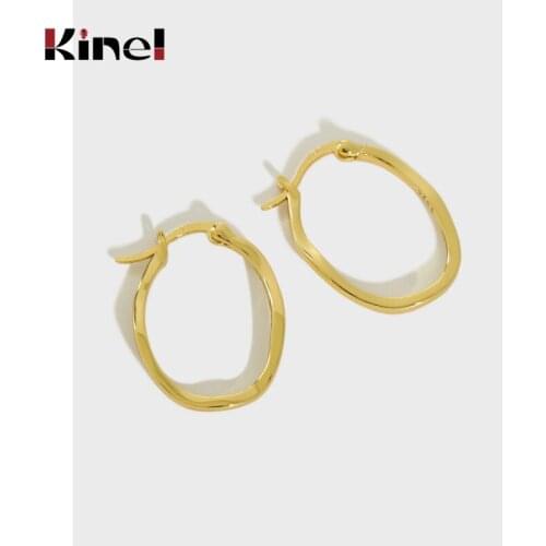 Kinel Trendy Korean Earrings for Women Real 100% 925 Sterling Silver Party Wedding Jewelry Accessories Gift