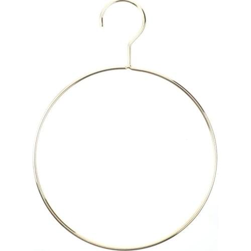 Round Metal Hangers Bikini Hangers Simple Belt Ring Hanger Scarf Hanger for Bedroom Closet(Black)