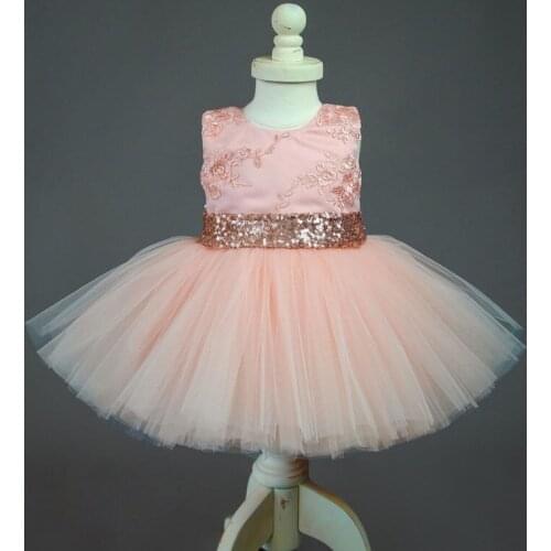 HOT Fashion Lovely Casual Dress For Girl Baby Girls Children Dresses Sleeveless Sequins Bow Wedding Princess Party Dress