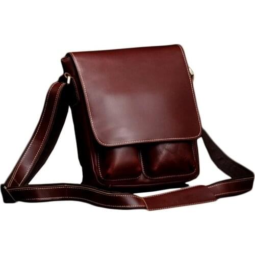 Fashion retro cowhide leather briefcase male vertical business genuine leather bag male totes bag handbag shoulder Messenger bag