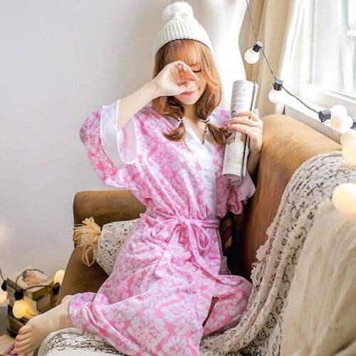 Spring/Autumn Thin Nightgown Lady Towel Robe Hotel Bathrobe Pajamas Casual Home Clothing Lounge Intimate Lingerie Халат
