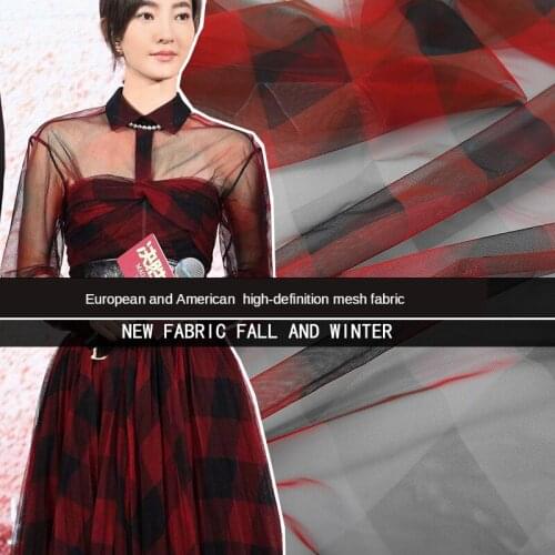 New mesh gauze digital inkjet handmade DIY clothing fashion fabric spring and summer classic 3 colors