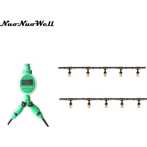 NuoNuoWell Automatic Intelligent Electronic Garden Watering Kits Water Timer with Sprayer for Garden Yard Pot Irrigatino