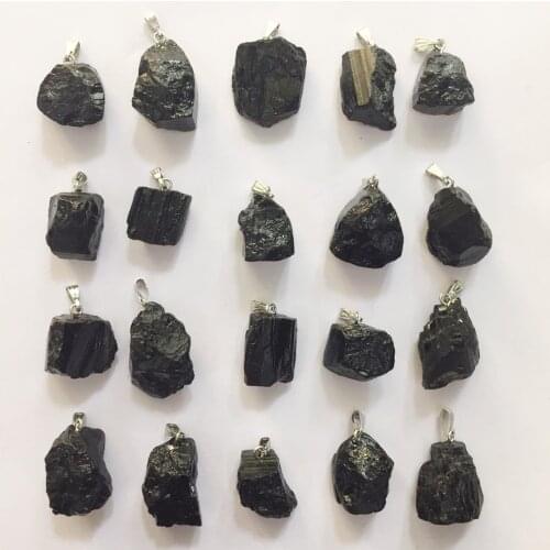 Wholesale pure natural black tourmaline repairing mineral can be used for DIY jewelry making black tourmaline necklace accessori