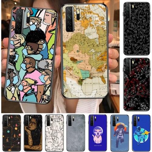 Original theme Black Soft Cover The Pooh For Huawei Nova 8 7 6 SE 5T 7i 5i 5Z 5 4 4E 3 3i 3E 2i Pro Phone Case cases