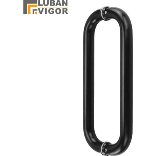 304 Stainless steel shower handle,Black paint,bathroom glass doors handle,length 300mmNever fade strong sturdy,bathroom hardware