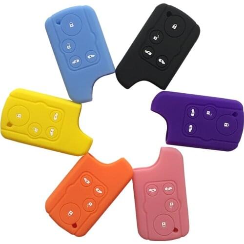 Silicone Car Key Cover Shell Case For Honda Freed Fit Odyssey Elysion StepWgn Remote Control Key Jacket Holder Keychain Keyless