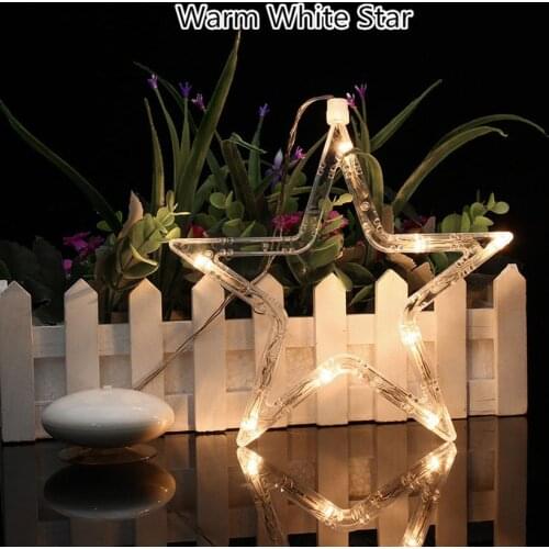 8 Leds Star Shape LED Light Indoors Decorative Glass Window Sucker Light Lamp For Wedding Holiday Party Christmas Home Decor