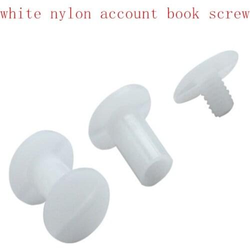 100pcs m5.5*6/8/10/12/15/20/25/30 white nylon Sex bolt chicago screw book binding post screws