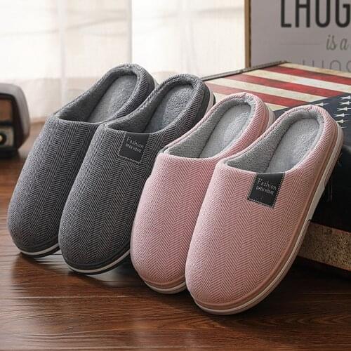 Women Indoor Slippers Warm Plush Lovers Home Slipper Anti Slip Autumn Winter Shoes Woman House Floor Soft Slient Slides