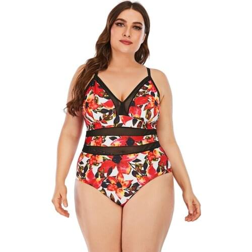 One piece swimsuit women Large size printed one-piece backless swimsuit woman designer bathing suit plus size bathing suits