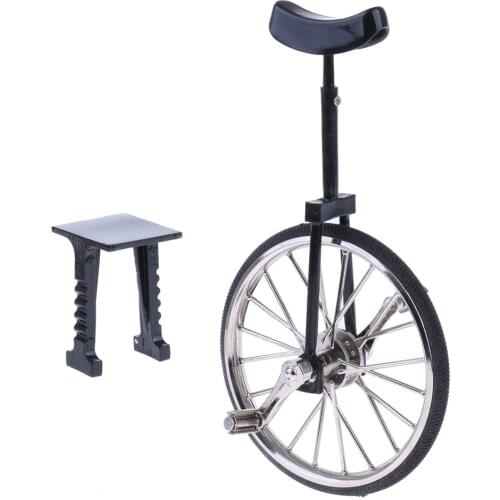 1:10 Miniature Alloy Diecast Bike Cycle Bicycle Unicycle Model with Stand Toy Gift for Kids Children or Adults' Hobby Collection