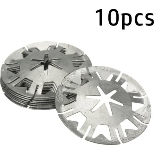 10Pcs Car Metal Clamping Washers Heat Shield Insulation Cover Auto Fasteners Universal Undertray Exhaust Metal Spring Washer