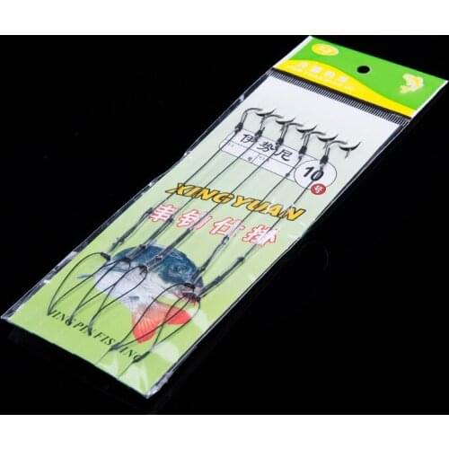 10Pcs Spirally-wound PE Line Relied Fishing Hook Fishing Tackle Accessories Fishing Supplies