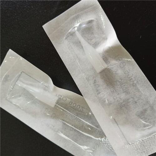 100Pcs 0.4*0.6*2.5CM Permanent Makeup Eyebrow Lips Small Tip Tattoo Needle Caps Nozzle Machine 1RL 3RL 5RL 5F 7F
