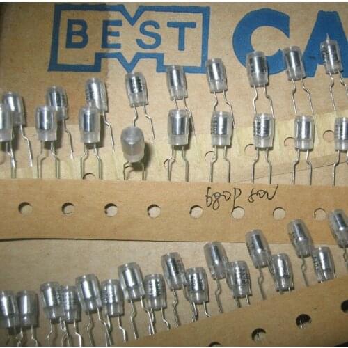 100PCS New and original 50V680P 681J wound infinite capacitance 5*10mm