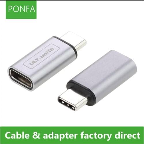 2017 NEW type Silver & Gray 10Gbps standard Metal USB-C USB 3.1 Type C male to female Adapter Connector converter USB3.1 type-c
