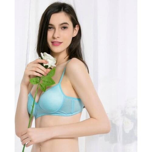 9 Colors 100% Nature Silk Bra Womens Underwear Knitted Real Silk Brassiere For Young Girls