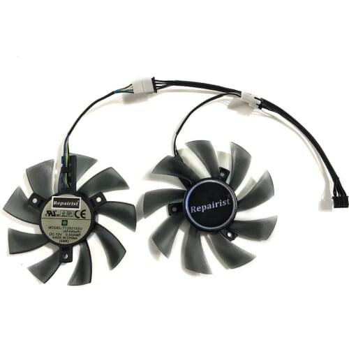 2pcs/set 87mm GPU Video Alternative Cooler Fans For Gigabyte GTX1050/1060 GTX1060WF2OC N1050OC-2GD VGA Cards As Replacement