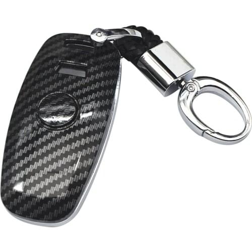 Car Smart Key Case Cover Fob for A6 C8 A7 A8 Q8 S6 S7 S8 E-Tron 2018+ Carbon Fiber Key Shell Keychain Holder Accessories
