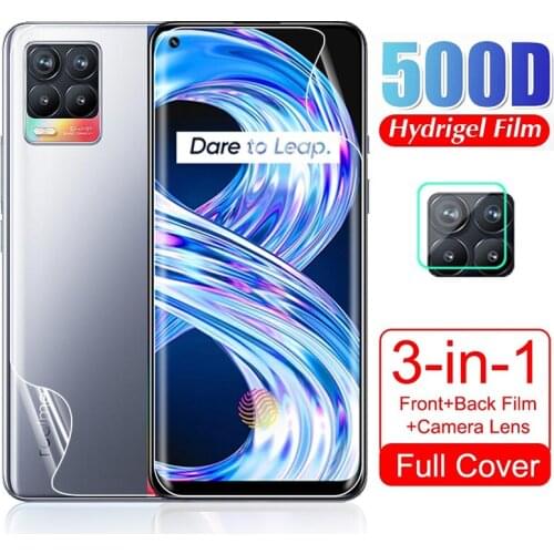 For OPPO Realme 8 Soft Hydrogel Screen Protector Camera Lens Front Back Protective Film Not Glass GT Neo Narzo 30 5G Pro C21 V13