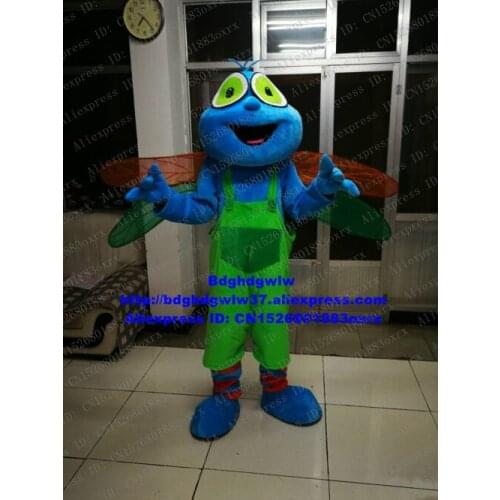 Dragonfly Fly Mosca Glowworm Fireworm Firefly Insect Mascot Costume Cartoon Character Do The Honours World Exposition zx1478