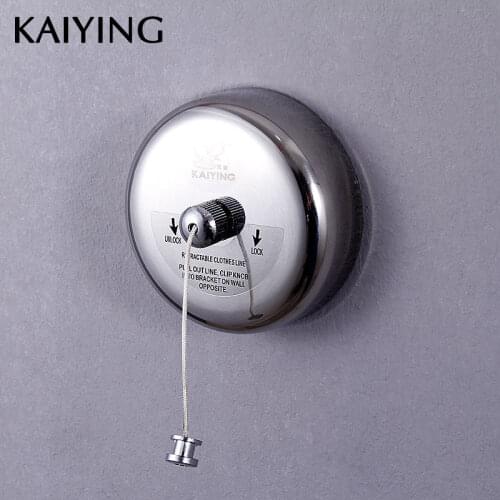 KAIYING Retractable Clothesline SUS304 Stainless Steel Clothes Dryer with Adjustable Rope String Hotel Style Heavy Duty,2.5m