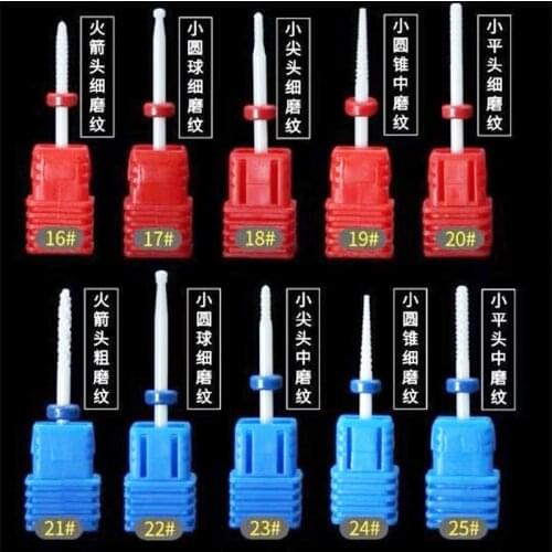 Ceramic Nail Drill Bit For Electric Machine Milling Cutter For Manicure Pedicure Files Buffers Nail Art Polishing Remove
