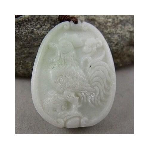 Lantian Chalcedony Cock Amulet Pendant 315