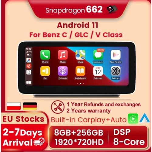 2021 NEW 8GB+128GB 12.5" Blu-Ray Android Car gps radio Player For Mercedes Benz GLC X253 C Class W205 C180 C200 C220 C300 C350