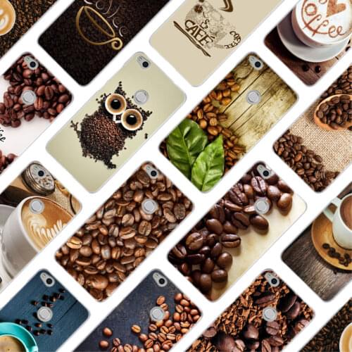 MLLSE coffee beans Fashion Hard Case Cover for Huawei NOVA 3 3i 4 Honor V20 8X 8A 7A Pro 7X 7C 7S 8 9 10 Lite Play Cover Hot