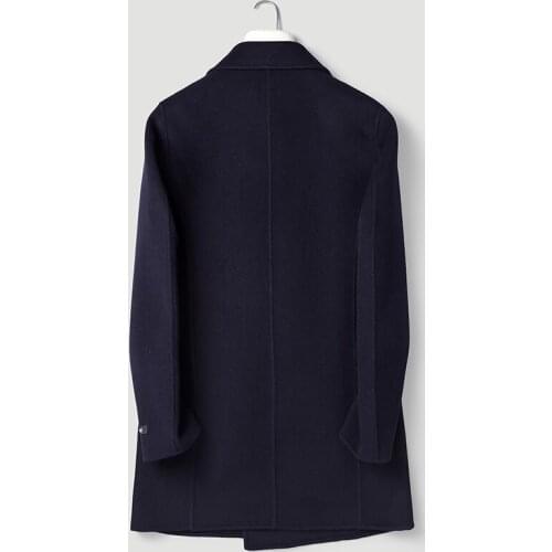 100% Wool Coat Autumn Winter Jacket Men Handmade Double-sided Woolen Coats Mens Windbreaker Overcoat P-S8305Z Y1300