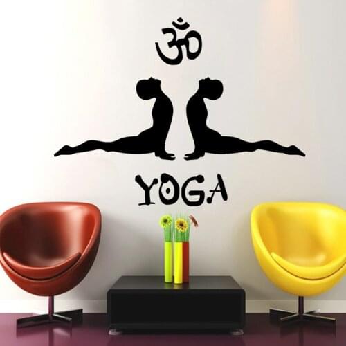 Wall Decals Yoga Posture Om Symbol Ganesh Decal Fashion Bedroom Decorations Home Vinyl Stickers Bohemian Mural YO-138