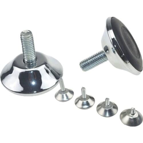 4Pcs Steel Furniture Legs Anti-slip Base Table Cabinet Leg Pad Adjustable Leveling Feet Leveler M6 M8 M10 Screw