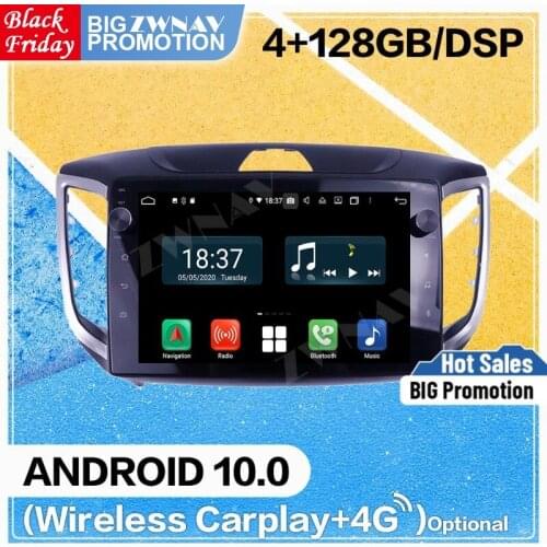 128G Carplay Android 10 Screen Player For Hyundai IX25 2015 2016 2017 2018 GPS Navigation Radio Audio Stereo Recorder Head Unit