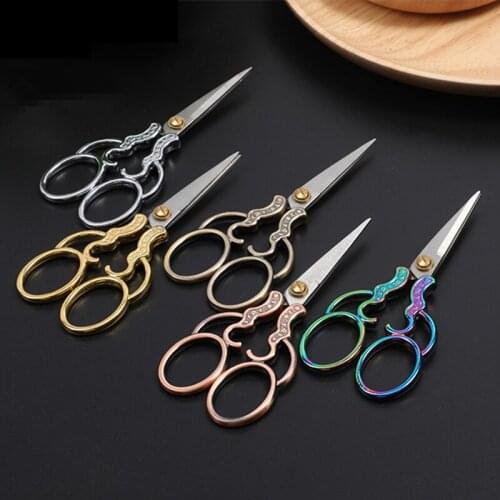 Professional Stainless Steel Sewing Scissors Vintage Embroidery Needlework Scissors DIY Craft Tailor Thread Scissor Yarn Shears