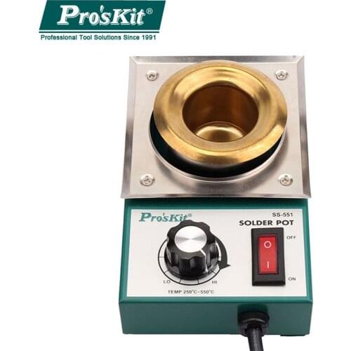 Proskit SS-551H 150W Small Circular Adjustable Temperature Tin Furnace Stainless Steel Melting Furnace Tin Melting 0.3KG 38mm