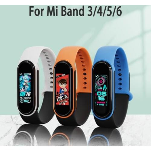 For Mi Band 6 Wrist Strap Amazfit Band 5 Silicone Sport Strap For Band 5 Mi band4 band3 Bracelet Replacement Strap Accessories