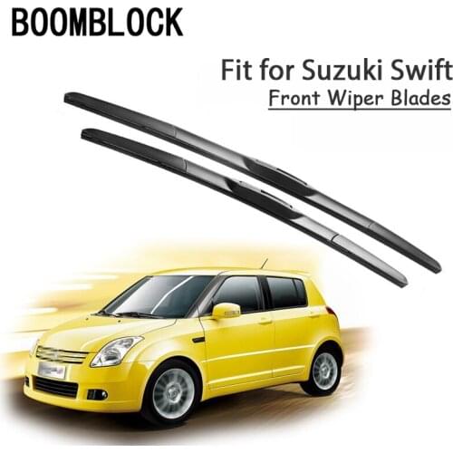 BOOMBLOCK 2PCS High Quality Front Windshield Wiper Blades For 1995-2017 Suzuki Swift MK5 Accessories