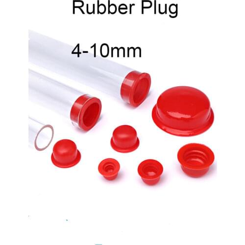 20pcs Silicone Rubber Cap Plug Thread Protection Cover Hose Pipe Sleeve Blanking End Cap Inserts Sealing Hole Plug Red M4-M10