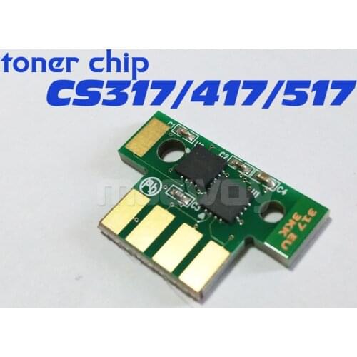 Compatible toner chip for Lexmark CS317 CS417 CS517 CX317 CX417 CX517 CS317dn CX417de 71B20K0 71B20C0 71B20 color toner chip