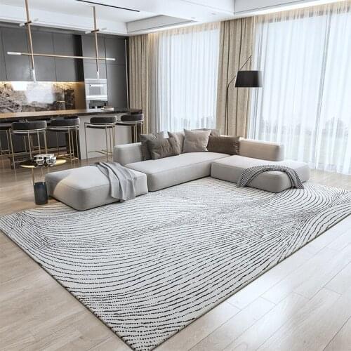 Modern minimalist living room carpet bedroom home light luxury carpet Nordic line ins thick carpet mats can be machine washed