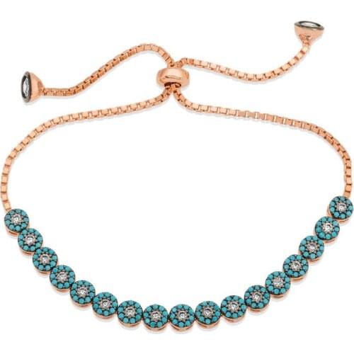 Tevuli 925 Sterling Silver Turquoise Gemstone Elevator Bracelet