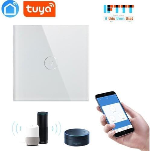 Smart Wifi Switch Tuya Smart Life App EU UK 1 Gang Smart Wall Touch Light Switch Works With Alexa/Google Home/IFTTT