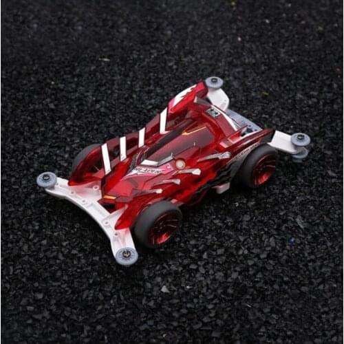 1/32 Scale Tamiya Mini 4WD Racing Car Model 95009 With AR Chassis Red Transparent Housing