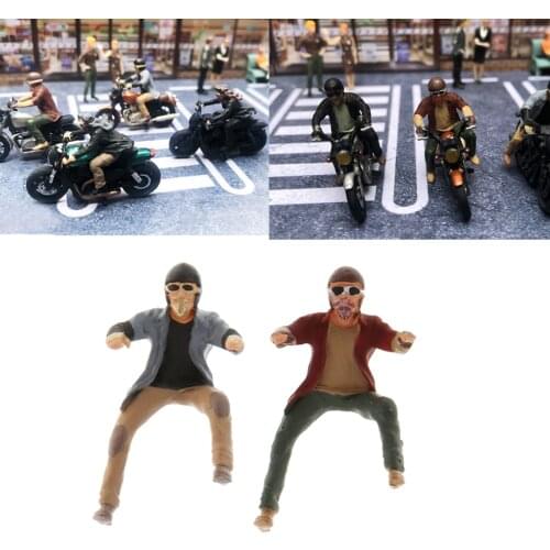 1/64 S Scale Painted Scenario Motorcycle Figures Character Dolls Accessory