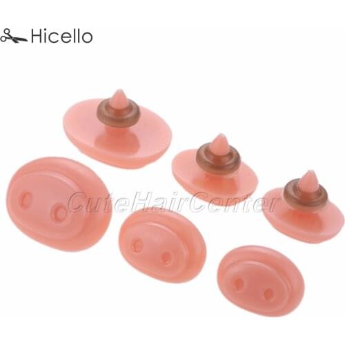 10sets Pig Nose +washers Doll Toy Accessories DIY making crafts material Stuffed animal scrapbook puppet Plastic Pink 26/27/34mm