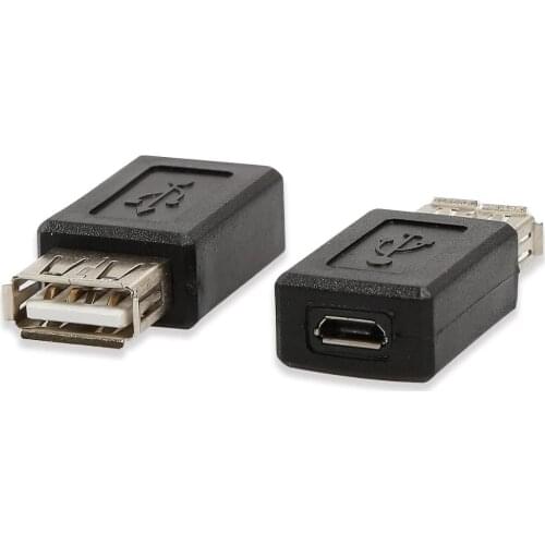 2 Pack USB 2.0 A Female to USB Micro Female Adapter Converter