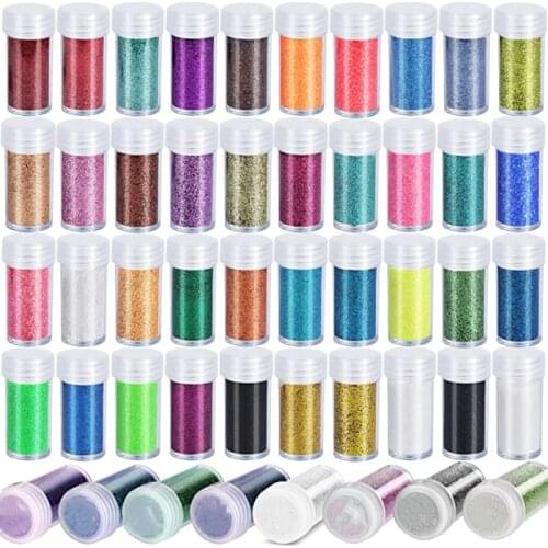 20g Nail Glitter 24 Colors Nail Art Make Up Body Glitter Shimmer Dust Powder Decoration