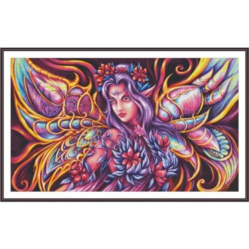 2020 New Arrival Embroidery Fantasy Chinese Wedding Cross Stitch Kit with 100% Cotton Flosses & Free Shipping for Home Decor